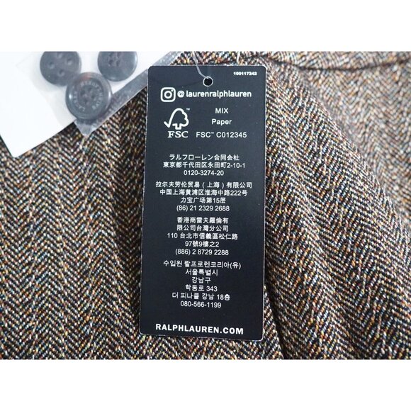 Ralph Lauren Brown Wool Tweed Dress Pants $195, US Plus Size 22W - Picture 13 of 15